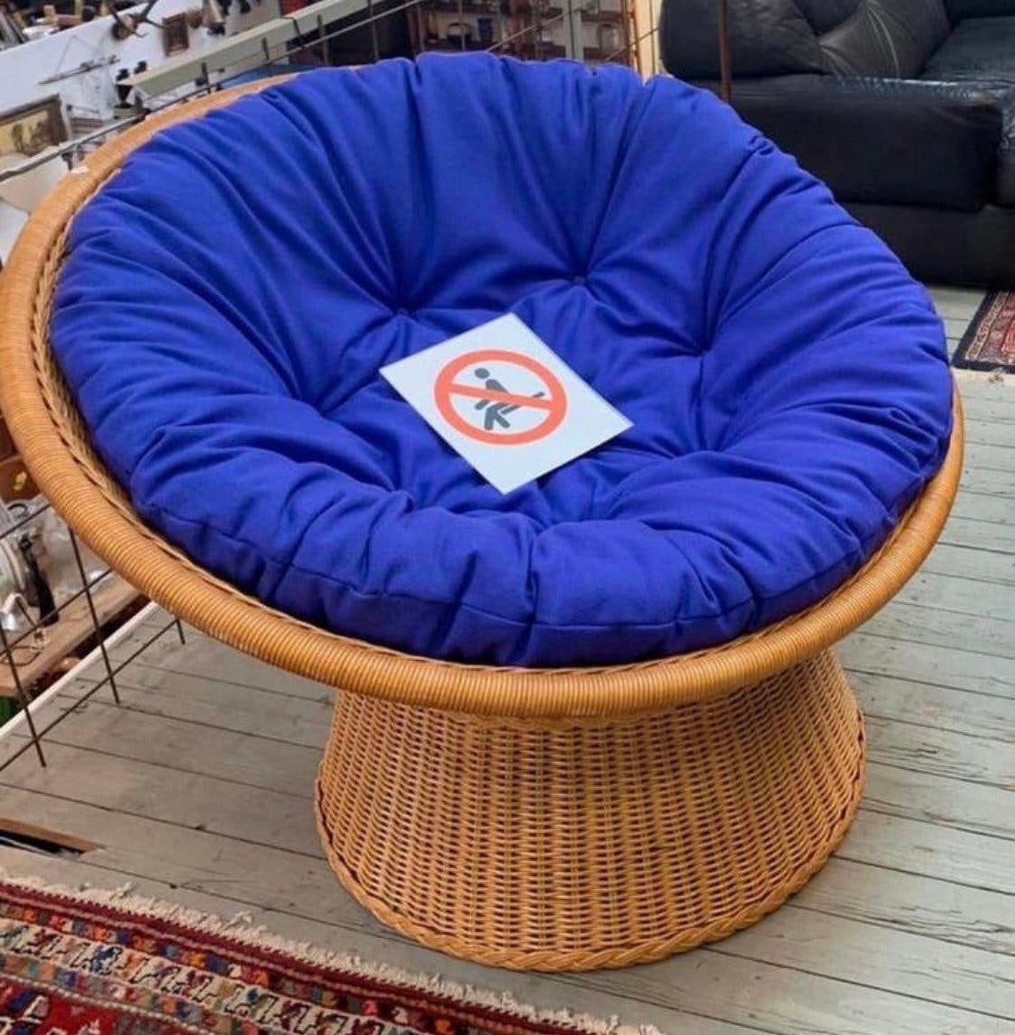 Fauteuil Rotan Rohe Noordwolde lounge Chair jaren 70., Ophalen of Verzenden