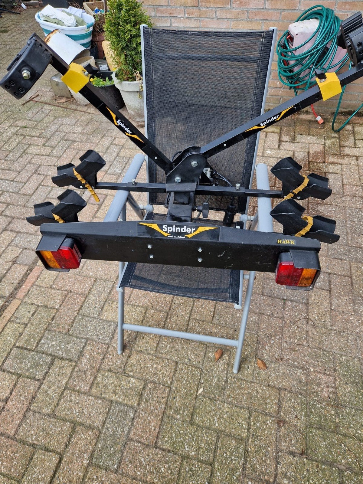 Spinder Hawk fietsendrager voor 2 fietsen, Ophalen, 2 fietsen, Gebruikt, Trekhaakdrager