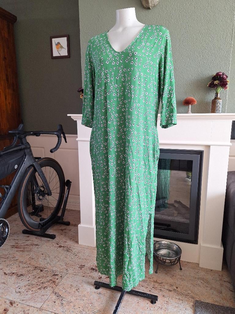 Rosso 35 Rosso35 groene bloemen jurk IT 44 NL 40, Kleding | Dames, Maat 38/40 (M), Rosso 35, Ophalen of Verzenden, Zo goed als nieuw