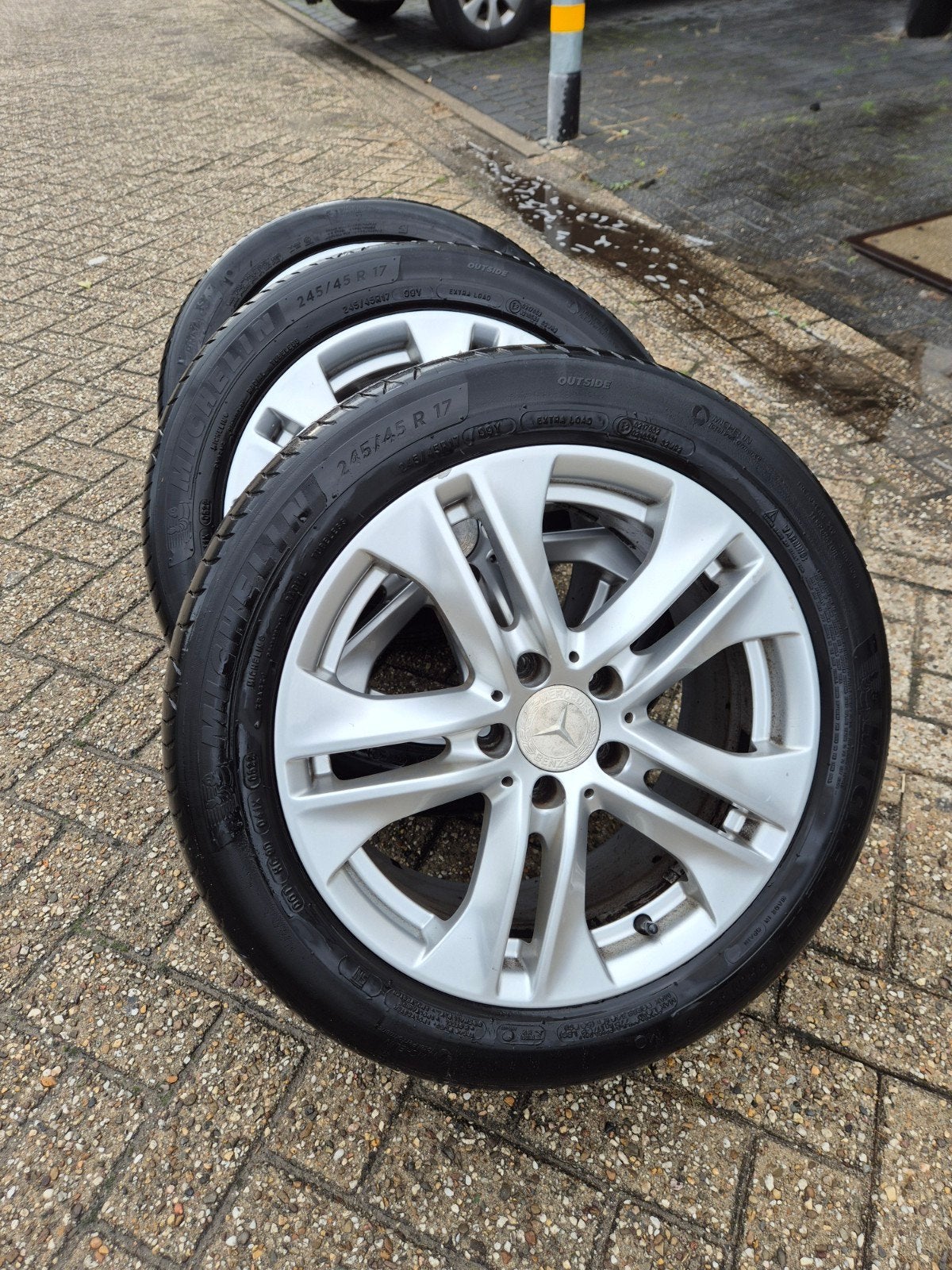 Velgen set 5x112 mercedes 17 inch 8j, Auto-onderdelen, 17 inch, Ophalen of Verzenden, Band(en), Personenwagen