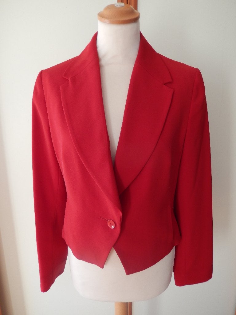 Rood colbertje Bandolera mt 36, Ophalen of Verzenden, Zo goed als nieuw, Jasje, Maat 36 (S)