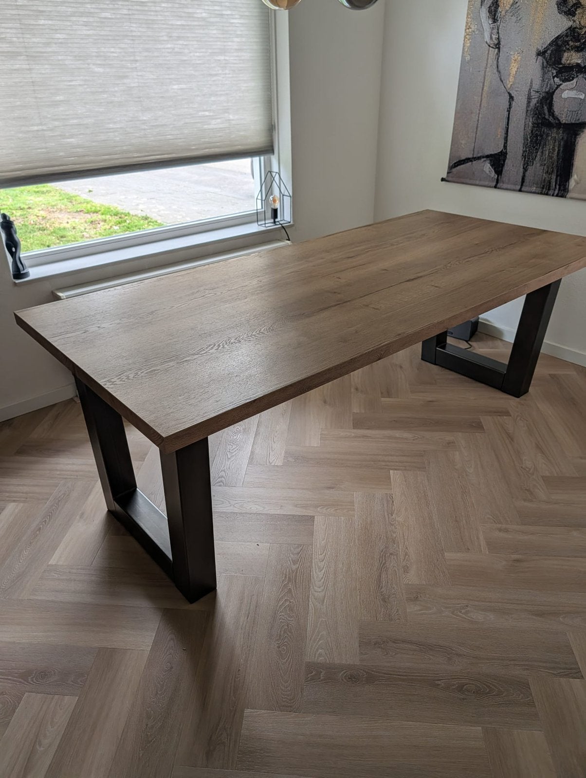 Eettafel 220x100, Huis en Inrichting, Tafels | Eettafels, Ophalen, 200 cm of meer, 50 tot 100 cm, Zo goed als nieuw