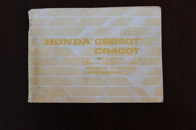 Honda CB250T CB400T 1977 motorcycle owner's manual CB400, Ophalen of Verzenden, Honda