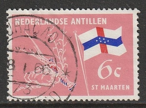 Antillen 1965 363 St Maarten 6c, Gest, Ophalen of Verzenden, Gestempeld