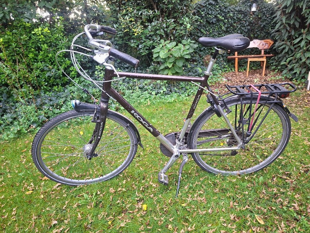 fiets heren, Gebruikt, Velgrem, Versnellingen, 56 cm of meer