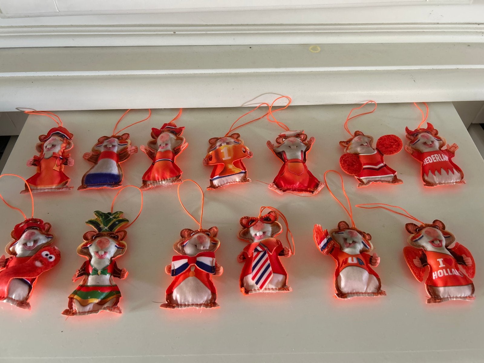 15 Oranje Holland Hamsters - WK/EK Voetbal Decoratie, Ophalen, Zo goed als nieuw