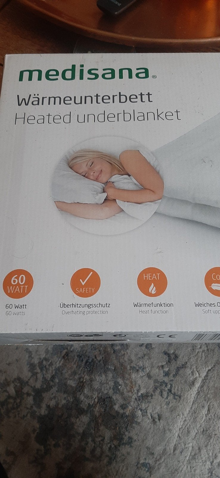 warmte onderdeken Medisana, Ophalen, Eenpersoons, Wit, Deken of Dekbed