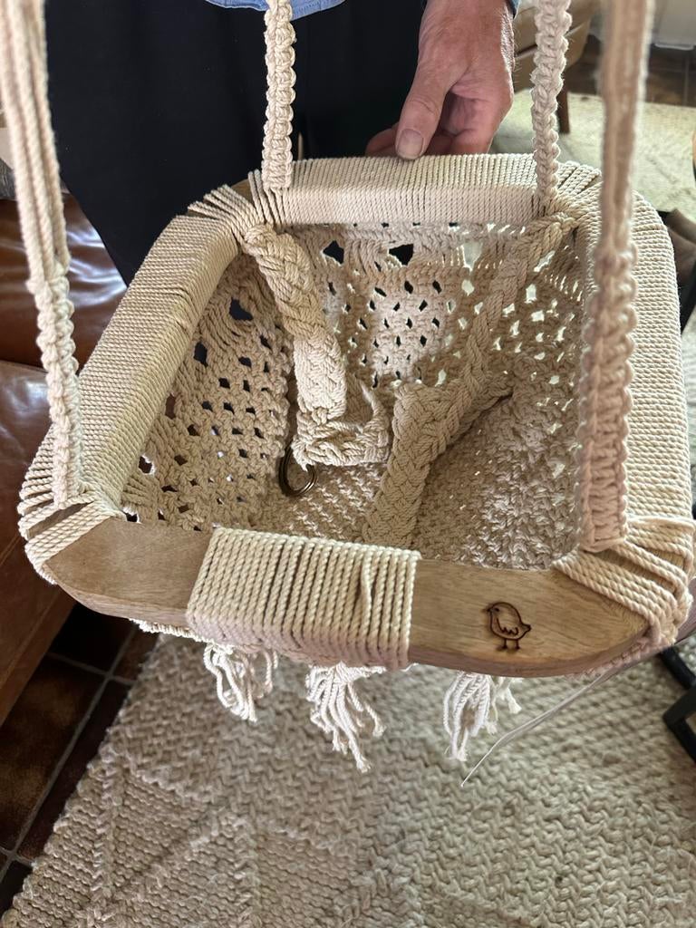 Nieuwe Macrame Baby Schommel - Finn + Emma, Ophalen of Verzenden, Nieuw, Overige typen