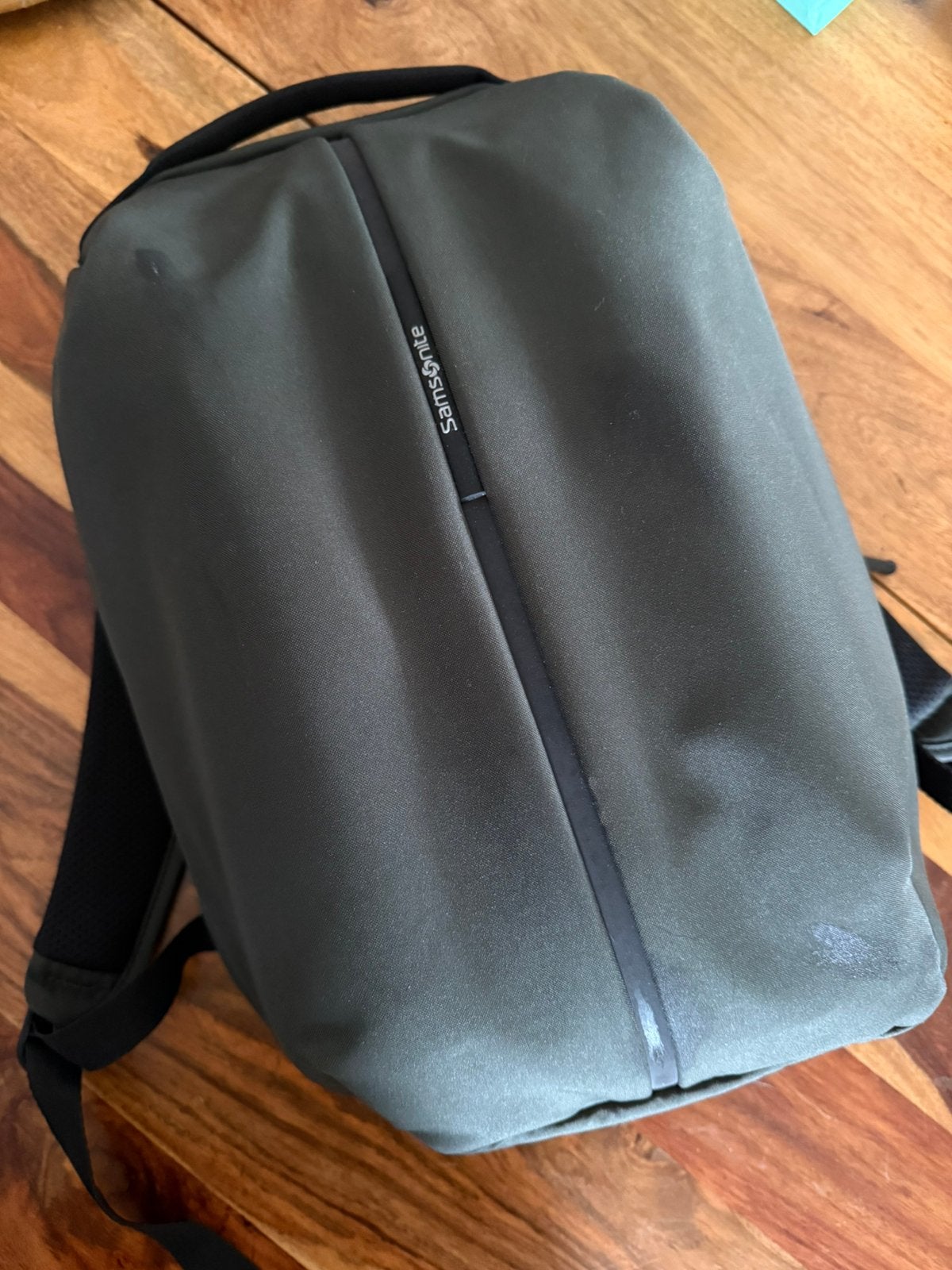 Samsonite rugzak donkergroen diefstal proof, Ophalen of Verzenden, Overige merken
