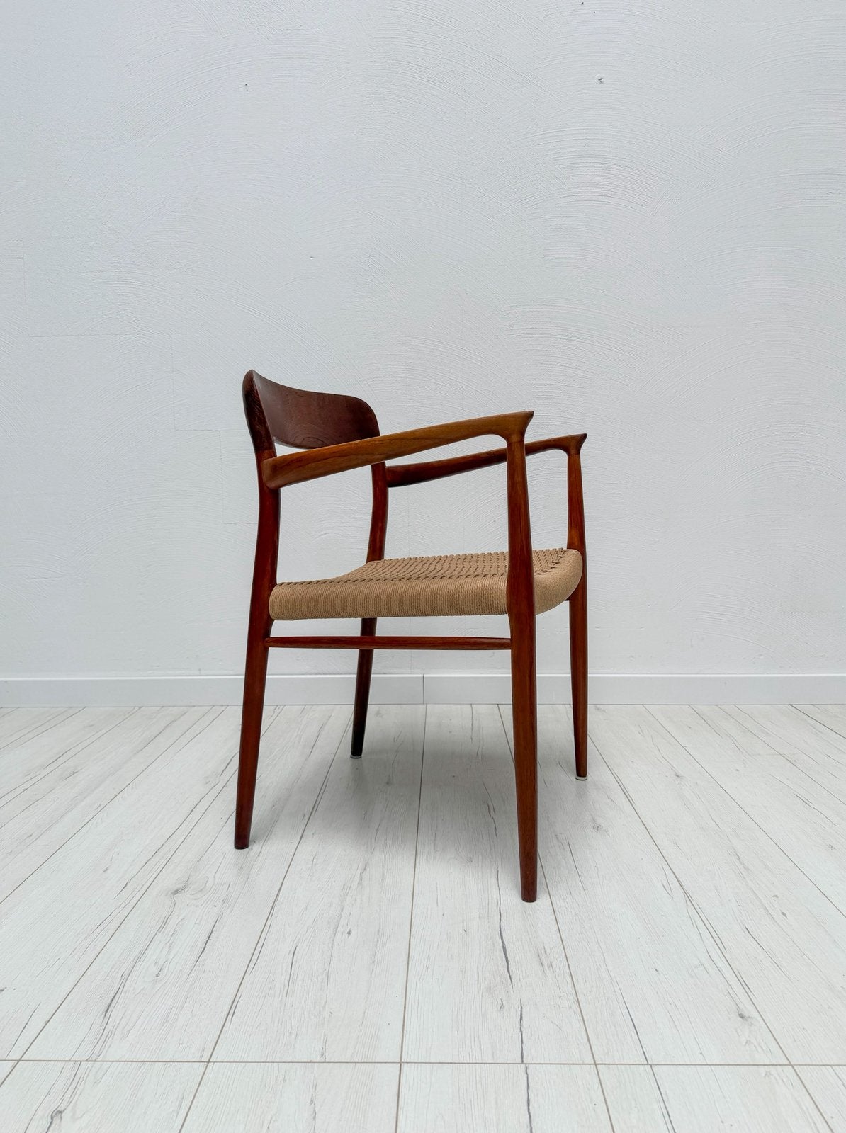 Vintage jaren 60 Deense teak eetkamerstoelen 56 Niels Møller