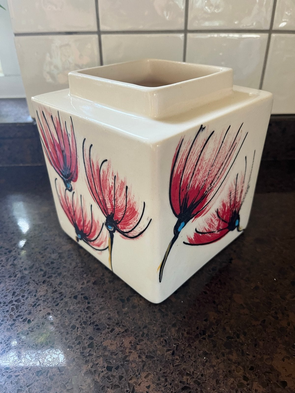 Galerie Stolker Design Vaas - Handbeschilderd Bloemen, Ophalen