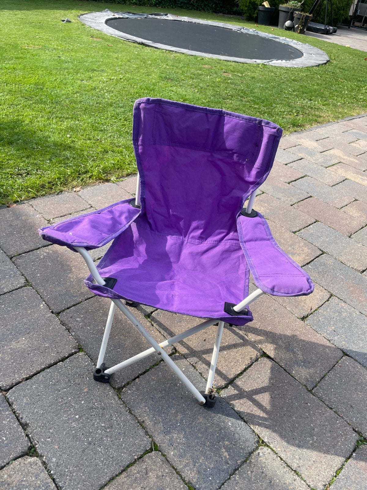 Kinder Paarse opvouwbare campingstoel, Ophalen, Gebruikt, Campingstoel