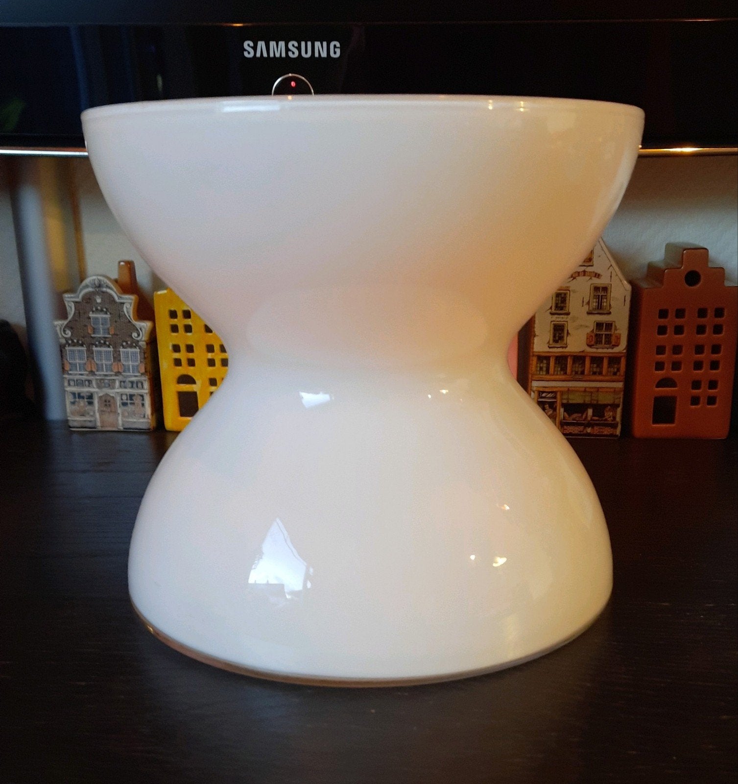 Vintage IKEA diablo vaas van Anne Nilsson,lees beschrijving, Ophalen of Verzenden, Zo goed als nieuw, Wit, Glas