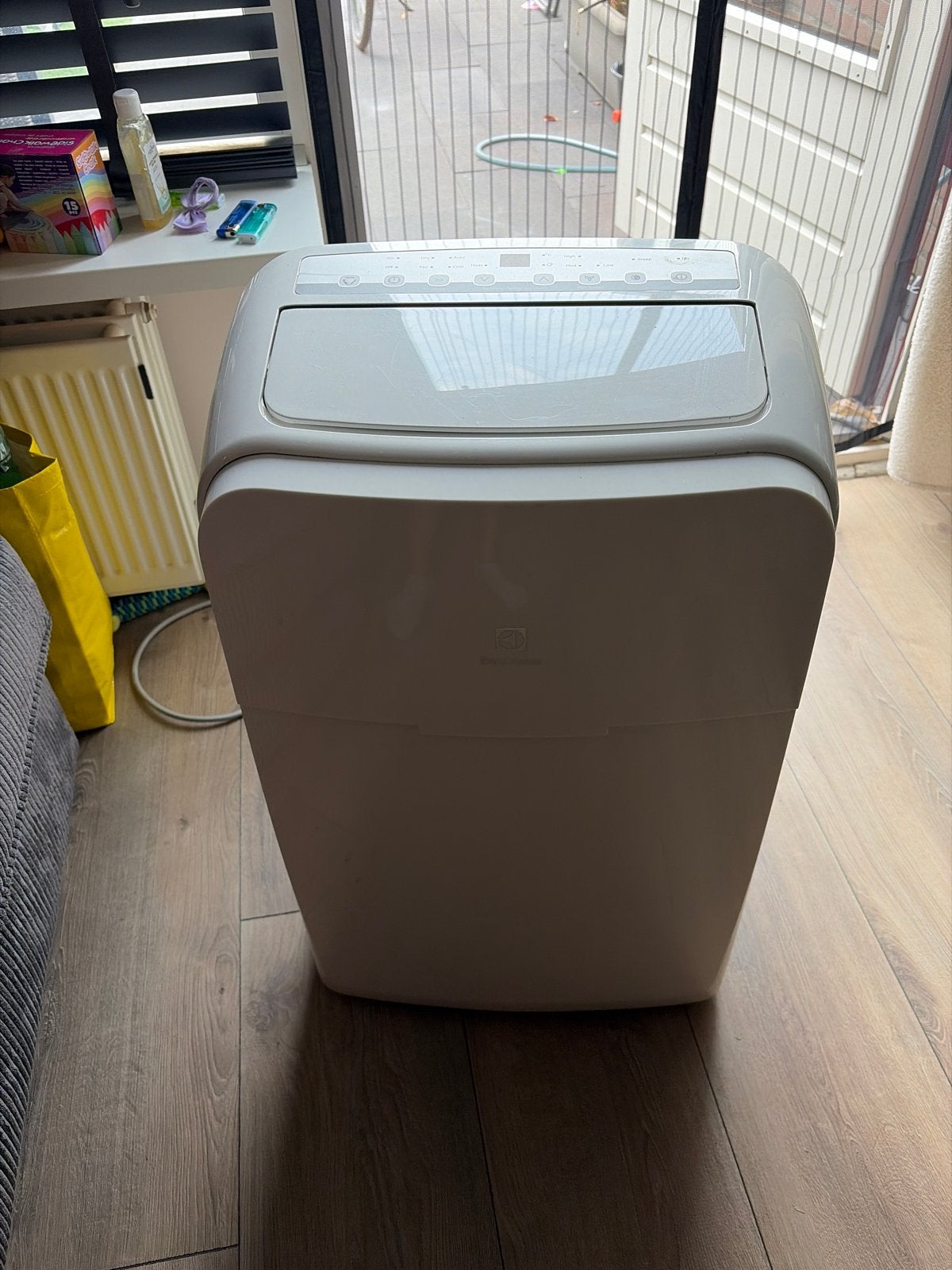 Mobiele airco met afvoerslang - Koelen, Ventileren, Verwarme, Witgoed en Apparatuur, Airco's, Ophalen, Gebruikt, Minder dan 60 m³