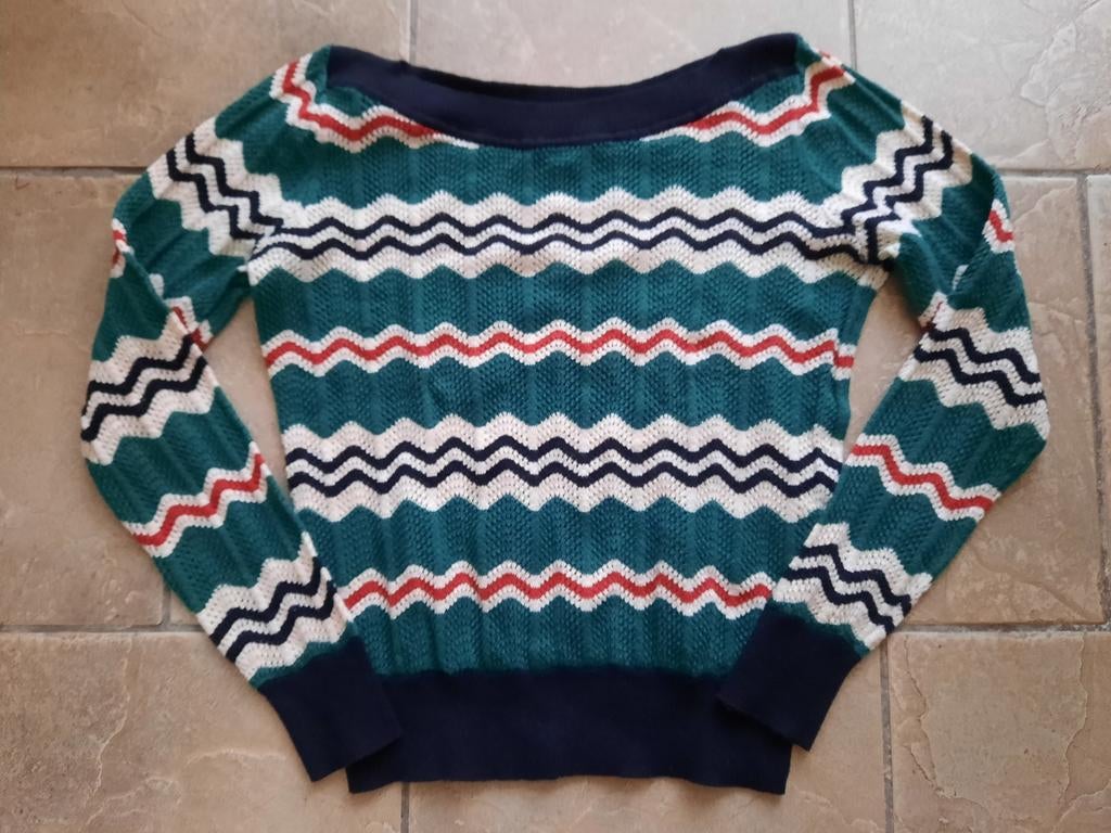 King Louie: leuke trui groen zwart rood wit maat XS/S, Ophalen, Gebruikt