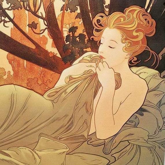 Kunst ALPHONSE MUCHA Jugendstil Metalen Wandbord Poster, Verzenden, Nieuw