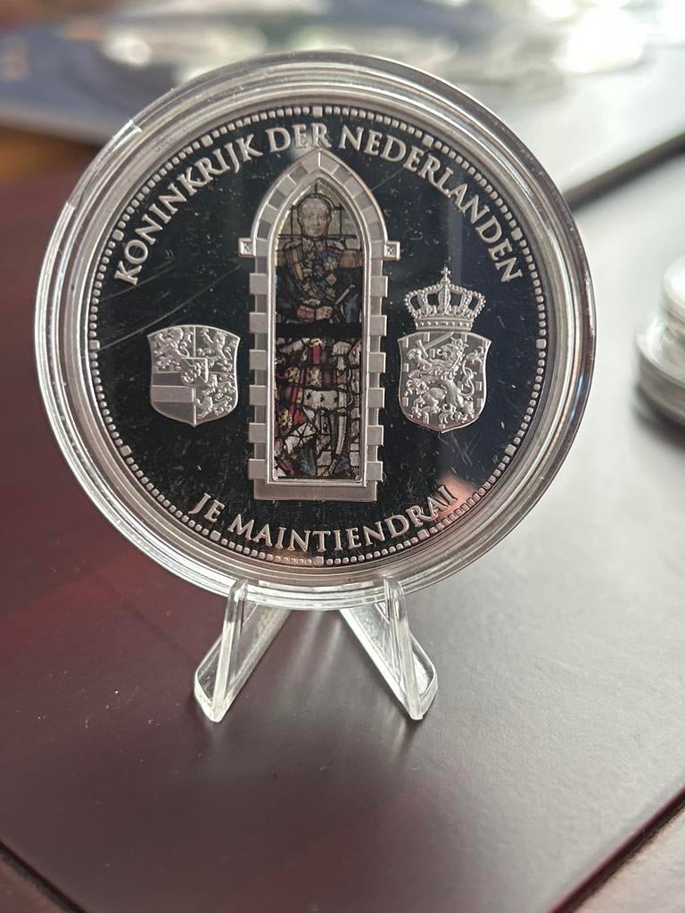 Zilveren Penning koning willem II, Postzegels en Munten, Ophalen, Overige materialen, Nederland