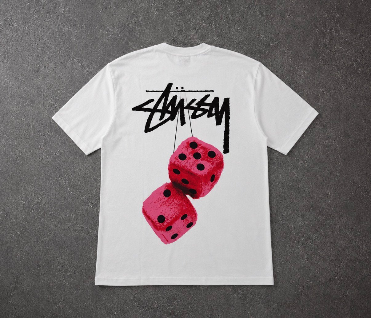 Stüssy Dobbelstenen T-Shirt – Wit, Kleding | Heren, Verzenden, Nieuw, Maat 52/54 (L), Wit