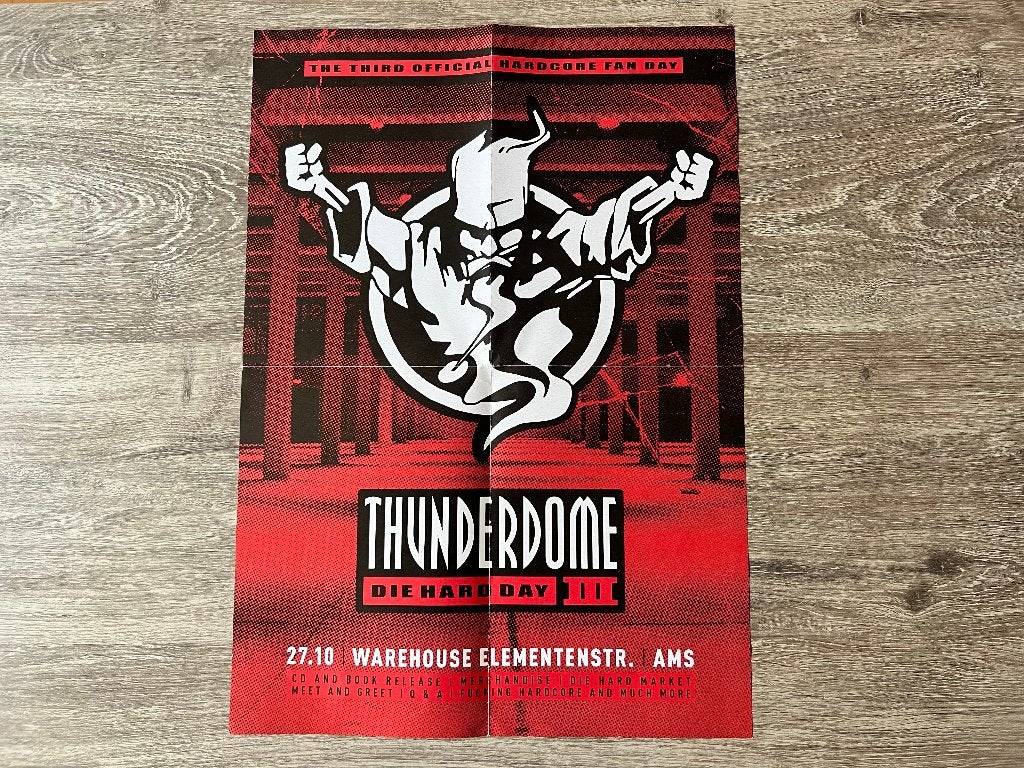 ID&T Thunderdome Die Hard 3 Poster (2018) Hardcore, Ophalen of Verzenden, Zo goed als nieuw