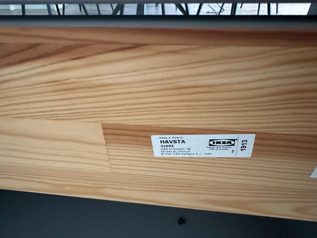 IKEA HAVSTA TV-meubel, grijs, 100 tot 150 cm, Ophalen of Verzenden, Zo goed als nieuw, Minder dan 100 cm