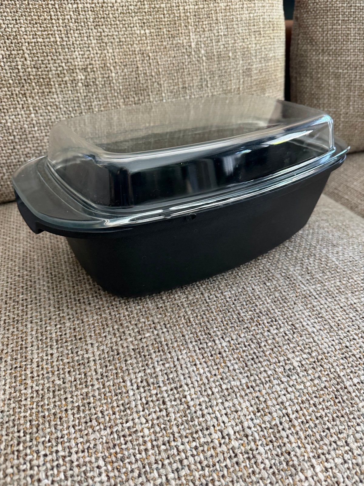 Braadslede met glazen deksel - 18x31 cm, 10 cm diep, Huis en Inrichting, Keuken | Potten en Pannen, Ophalen, Overige materialen