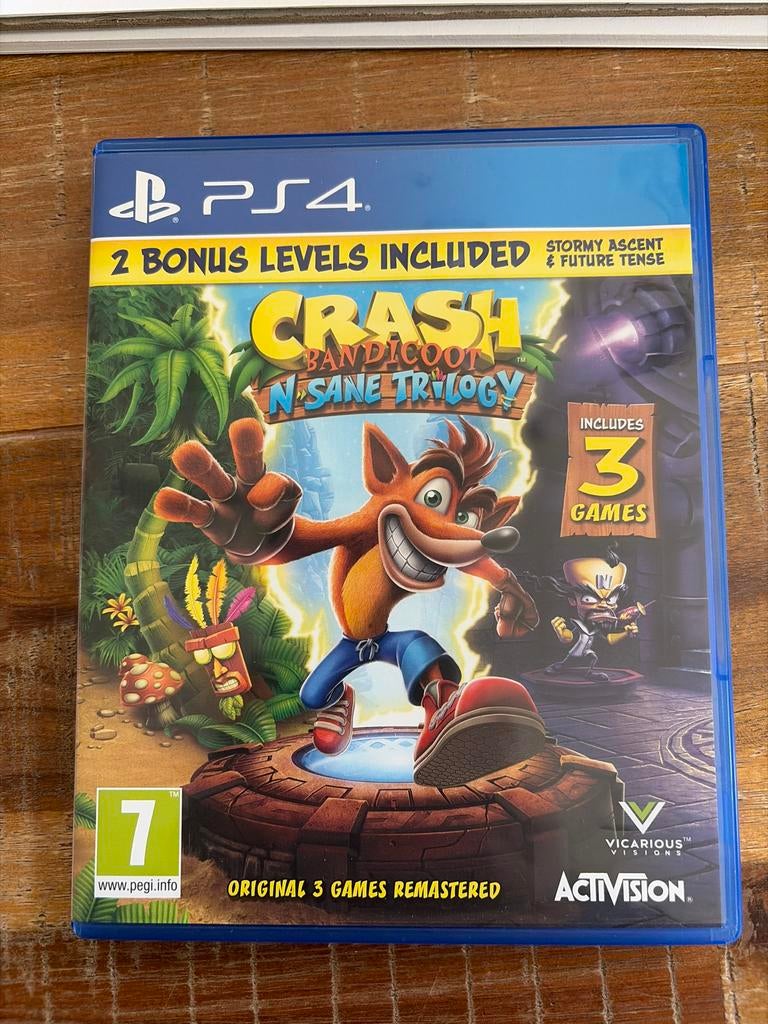 Crash Bandicoot N. Sane Trilogy PS4 - Remastered Klassieker, Spelcomputers en Games, Ophalen of Verzenden, Zo goed als nieuw