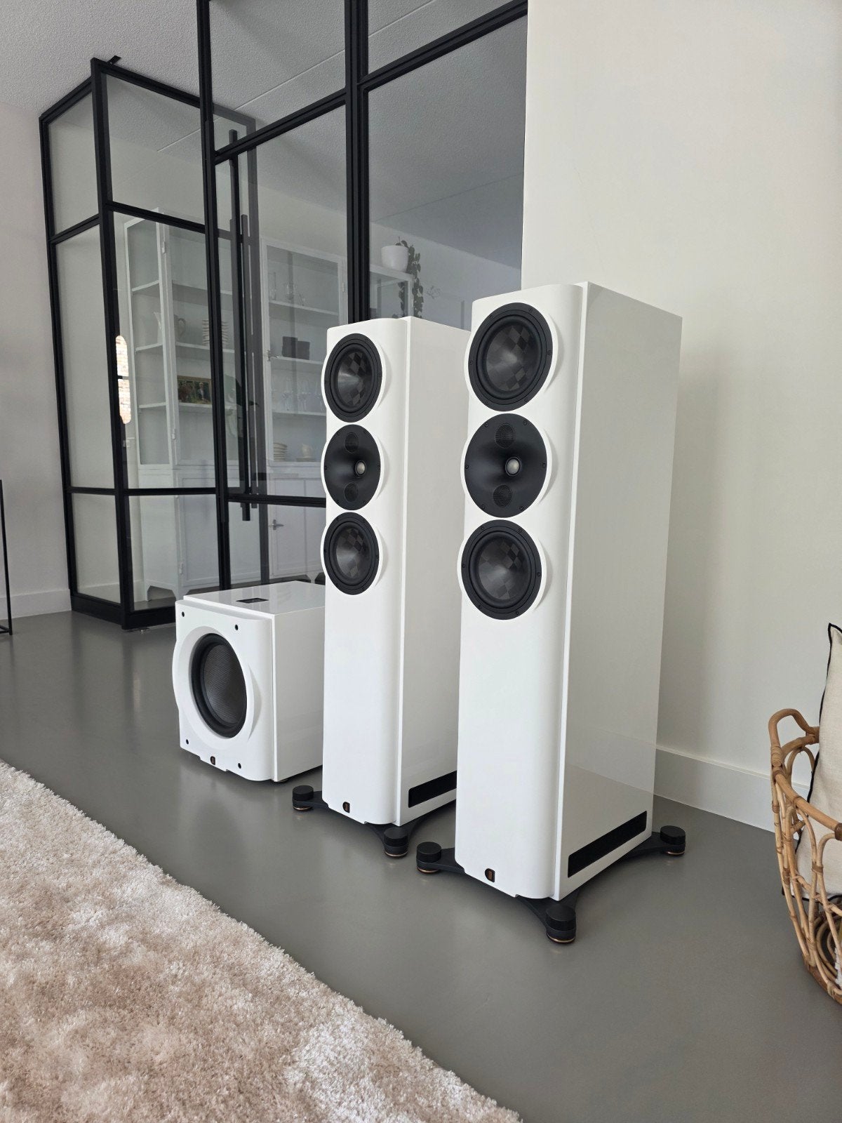 Perlisten S5t Vloerstaande Luidsprekers met subwoofer, Vloerstaande luidspreker, Zo goed als nieuw, Geschikt voor surround/home cinema
