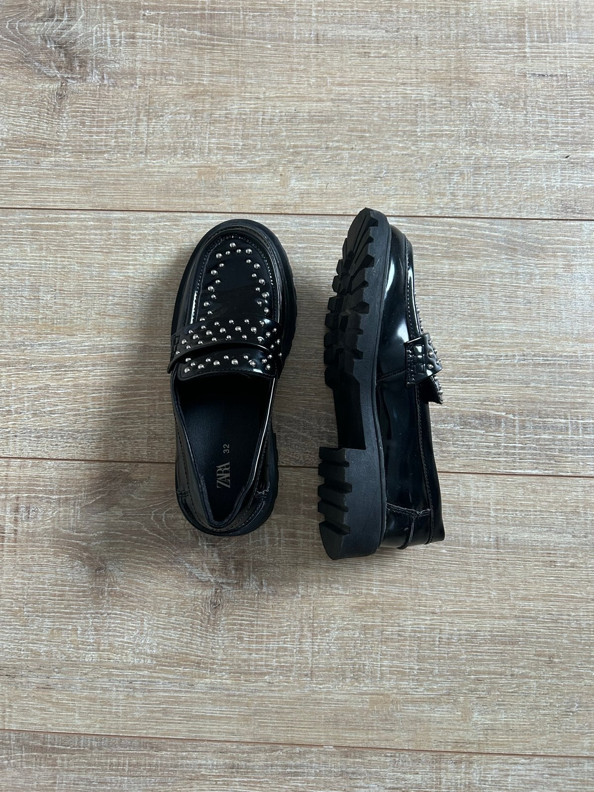 Zara Meisjes Lakschoenen met Studs - Maat 32, Ophalen, Zo goed als nieuw, Meisje, Schoenen