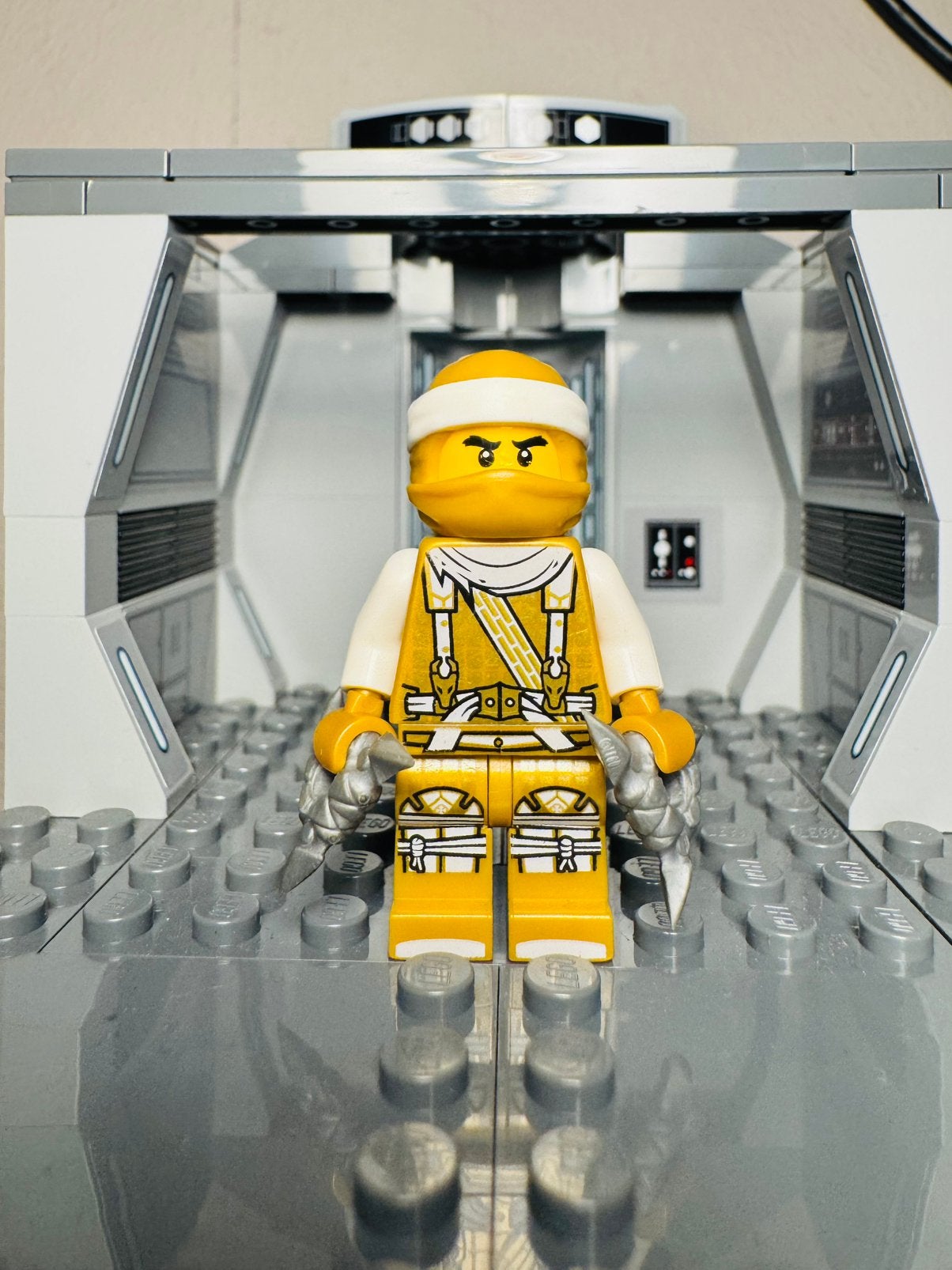 Lego Ninjago Wu Sensei, Golden Dragon Master, Lego, Ophalen of Verzenden, Zo goed als nieuw, Minifiguur