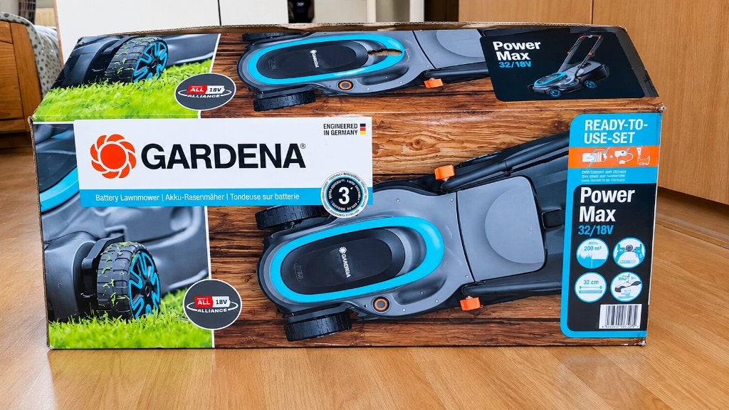 GARDENA PowerMax 32/18V P4A Read Grasmaaier, Tuin en Terras, Cirkelmaaier, Elektrische grasmaaier, Nieuw, Ophalen of Verzenden