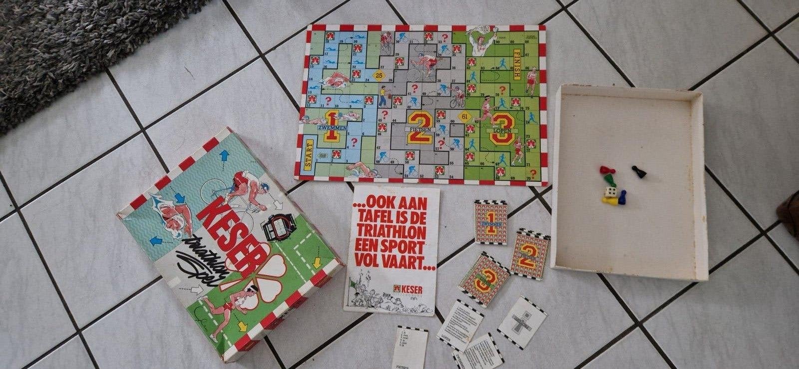 Keser Triathlon Spel - Vintage Bordspel, Drie of vier spelers, Ophalen of Verzenden, Gebruikt, Keser