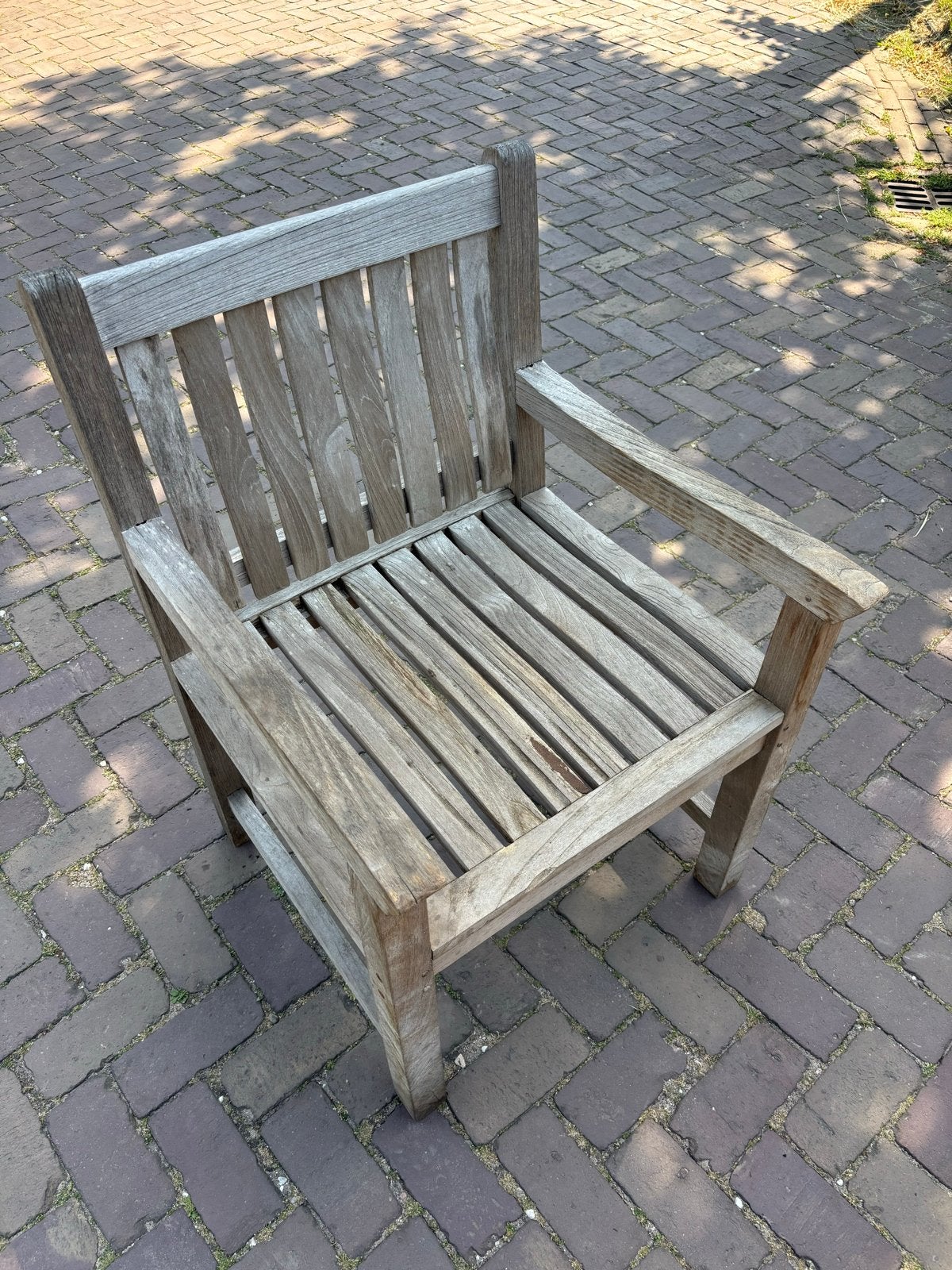 2x Teakhouten Tuinstoelen - Robuust en Weerbestendig, Ophalen, Zo goed als nieuw