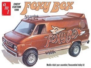 Bouwdoos 1975 Chevy Custom Van Foxy Body AMT, Overige merken, Auto, Groter dan 1:32, Nieuw