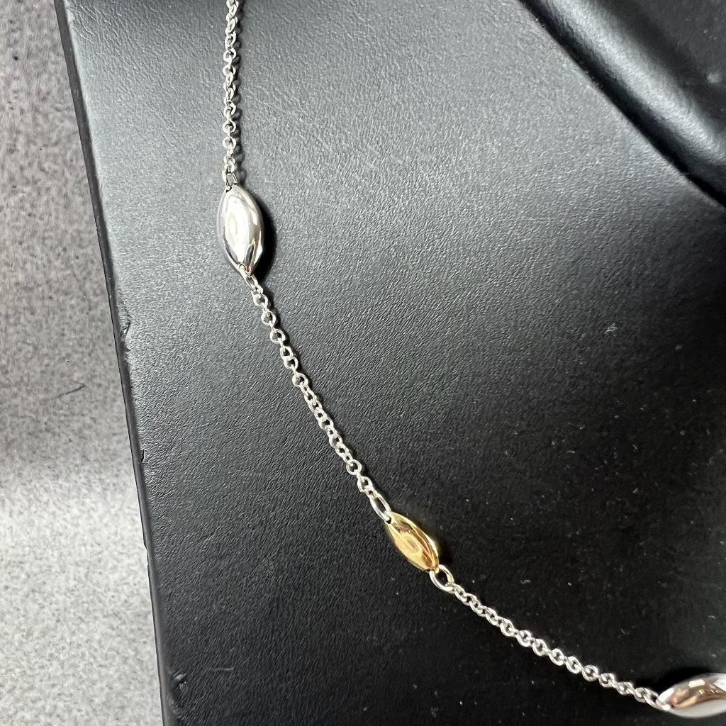 Gouden Ketting | 14k | 5,89g | bicolor | 42cm | 411100, Ophalen of Verzenden, Gebruikt, Goud, Goud