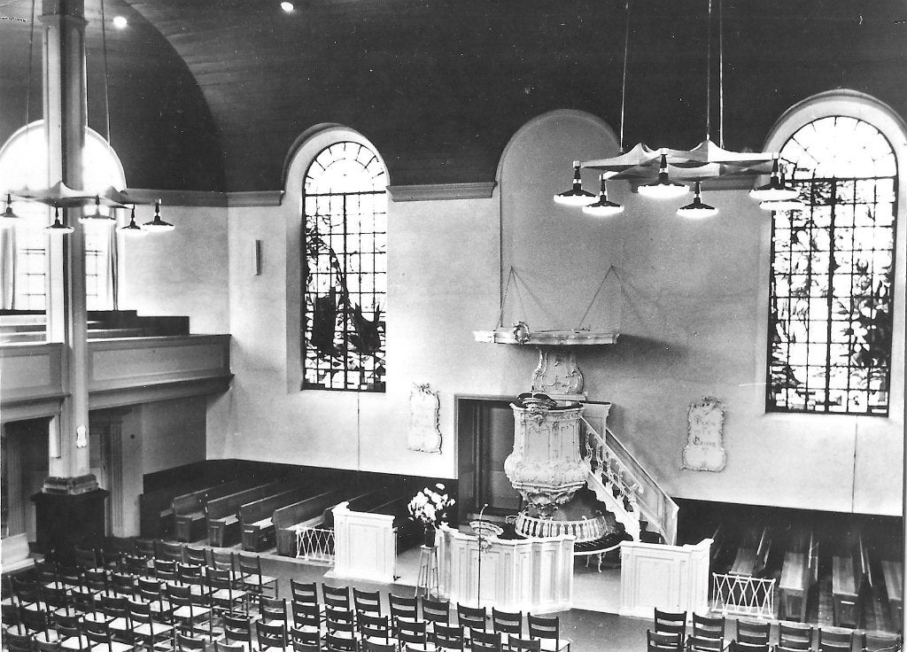 AK Sliedrecht - Interieur Ned. Hervormde Kerk, Ophalen of Verzenden, 1960 tot 1980, Ongelopen, Zuid-Holland