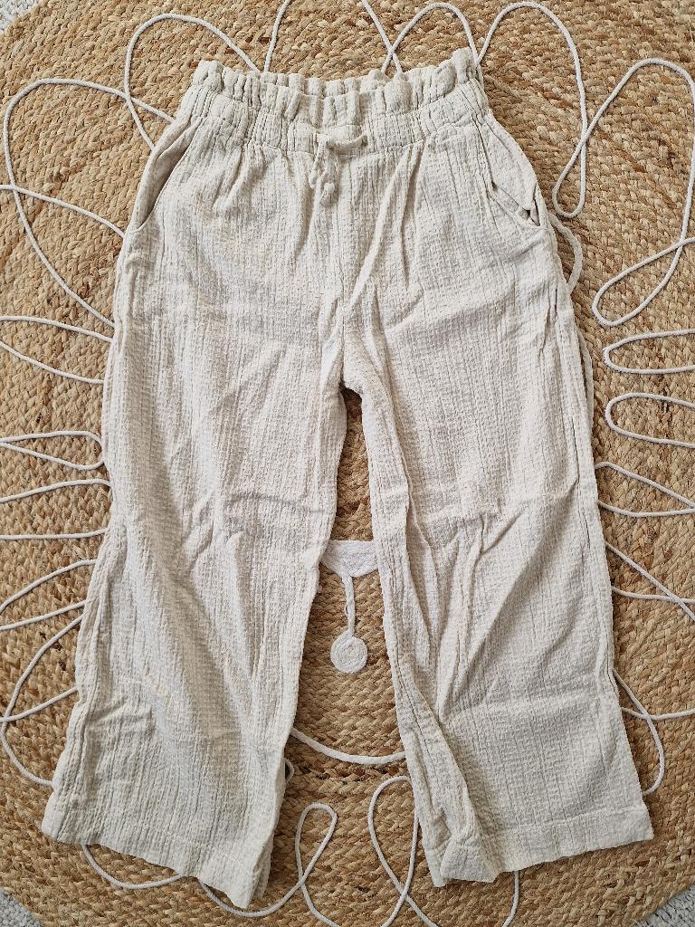 Crèmekleurige PompdeLux broek maat 122/128, Broek, Gebruikt, Meisje, Ophalen of Verzenden
