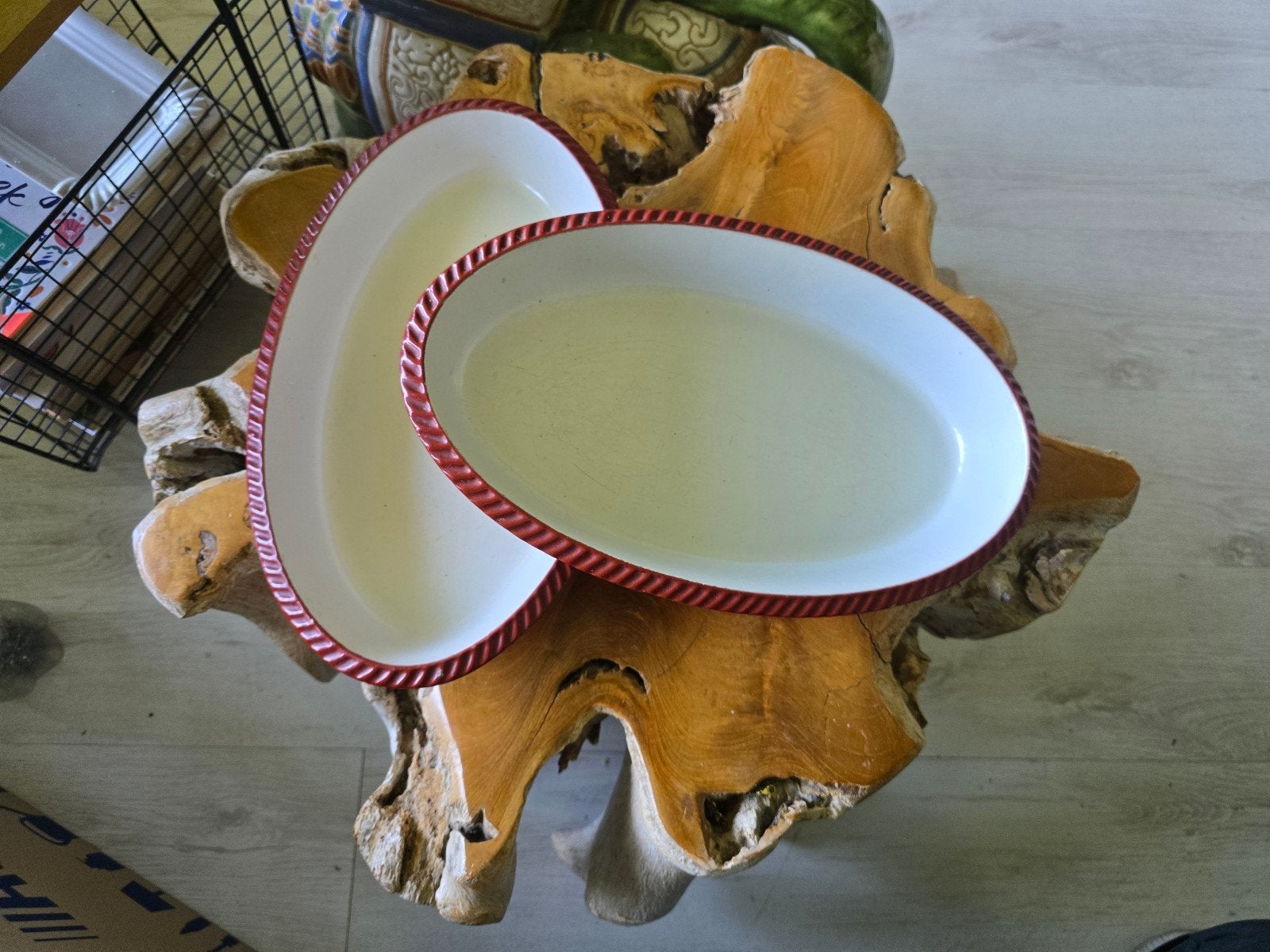 Vintage Gietijzeren Emaille Ovenschaal - Made in Holland, Antiek en Kunst, Ophalen of Verzenden
