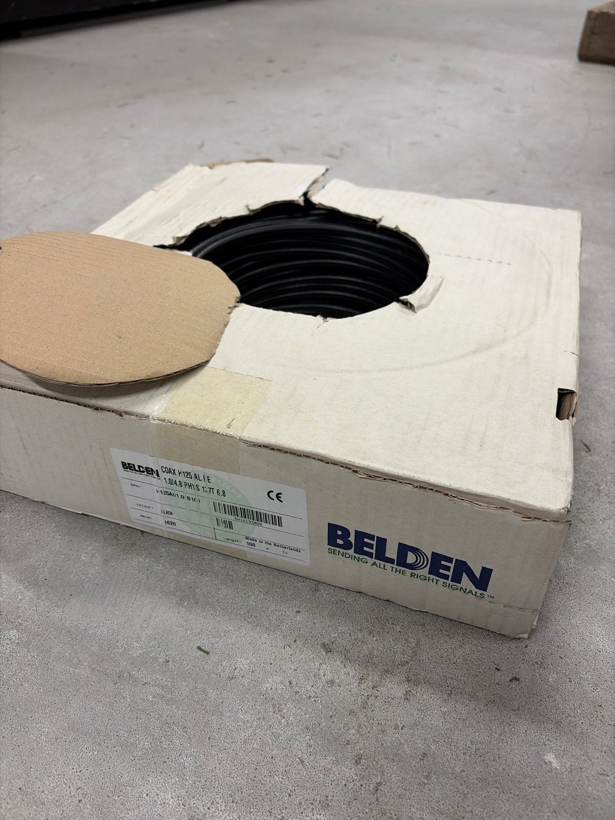 Belden H125 Coax Kabel - 100 Meter, Ophalen of Verzenden, Nieuw, 10 meter of meer, Coaxiale kabel