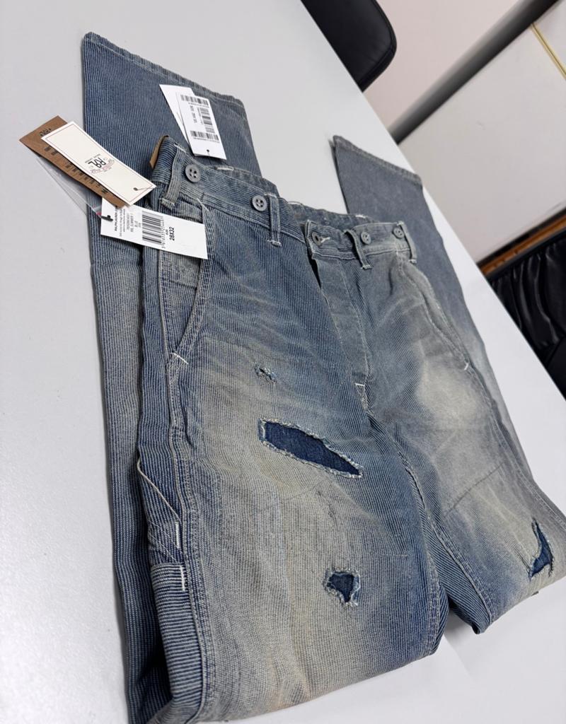 Ralph Lauren RRL Engineer Fit Repaired Carpenter W28-L32, Blauw, Nieuw, W32 (confectie 46) of kleiner, Ophalen of Verzenden