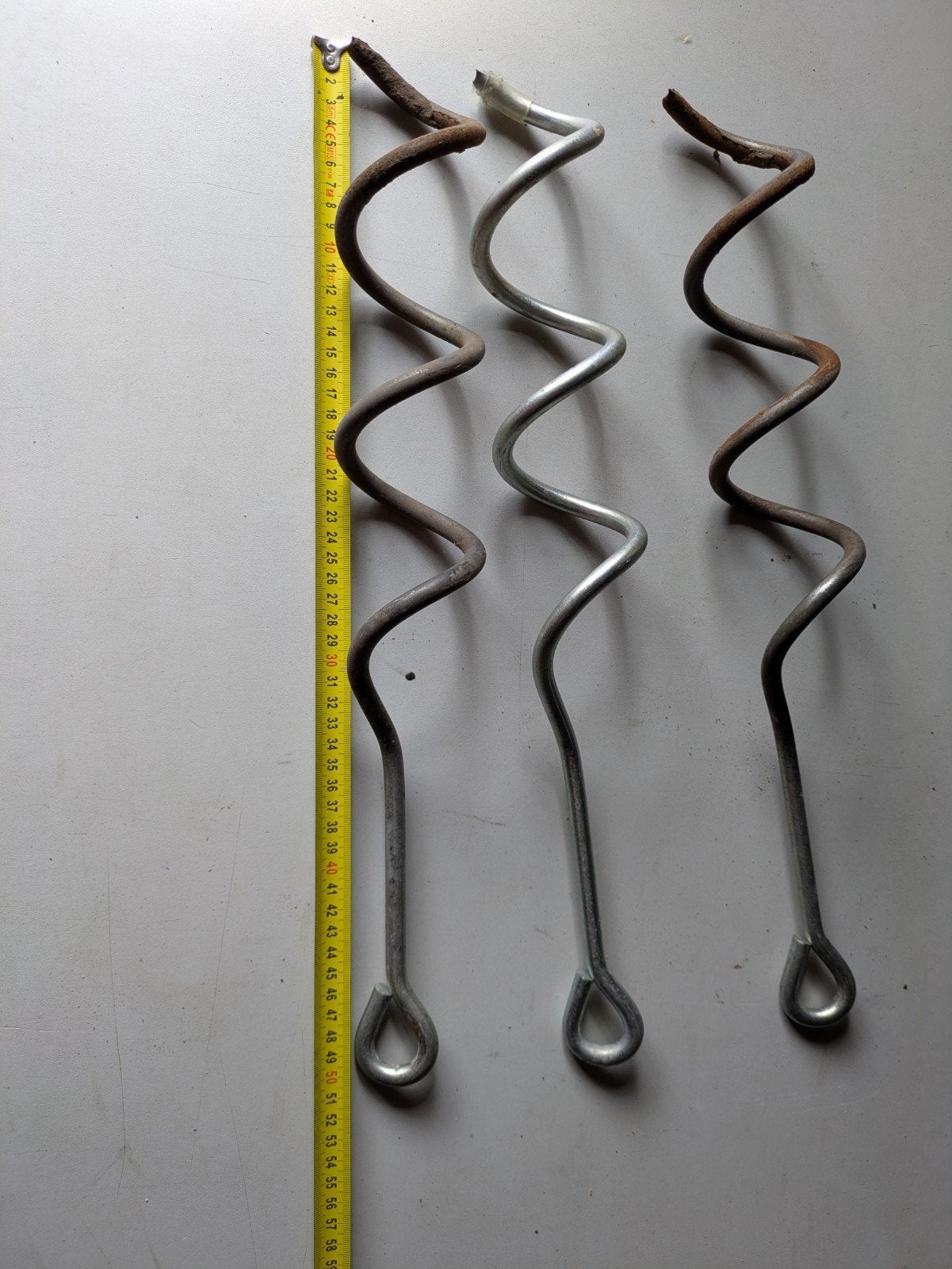 Grondanker spiraal 50cm 3 stuks. grond anker, Ophalen of Verzenden