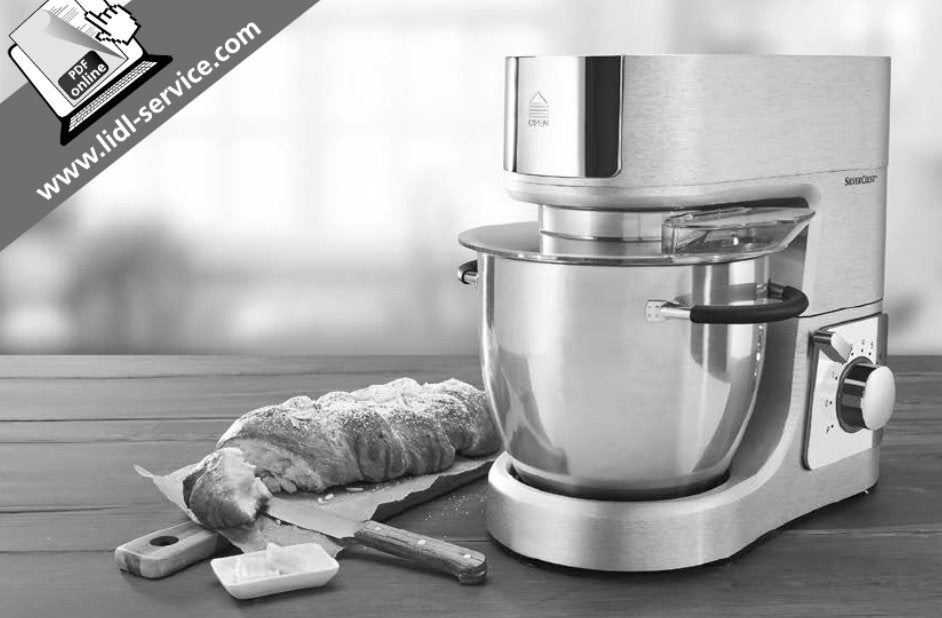 SilverCrest SKV 1200 A1 Keukenmachine, Witgoed en Apparatuur, Keukenmixers, Ophalen, 4 liter of meer, Gebruikt, 3 snelheden of meer