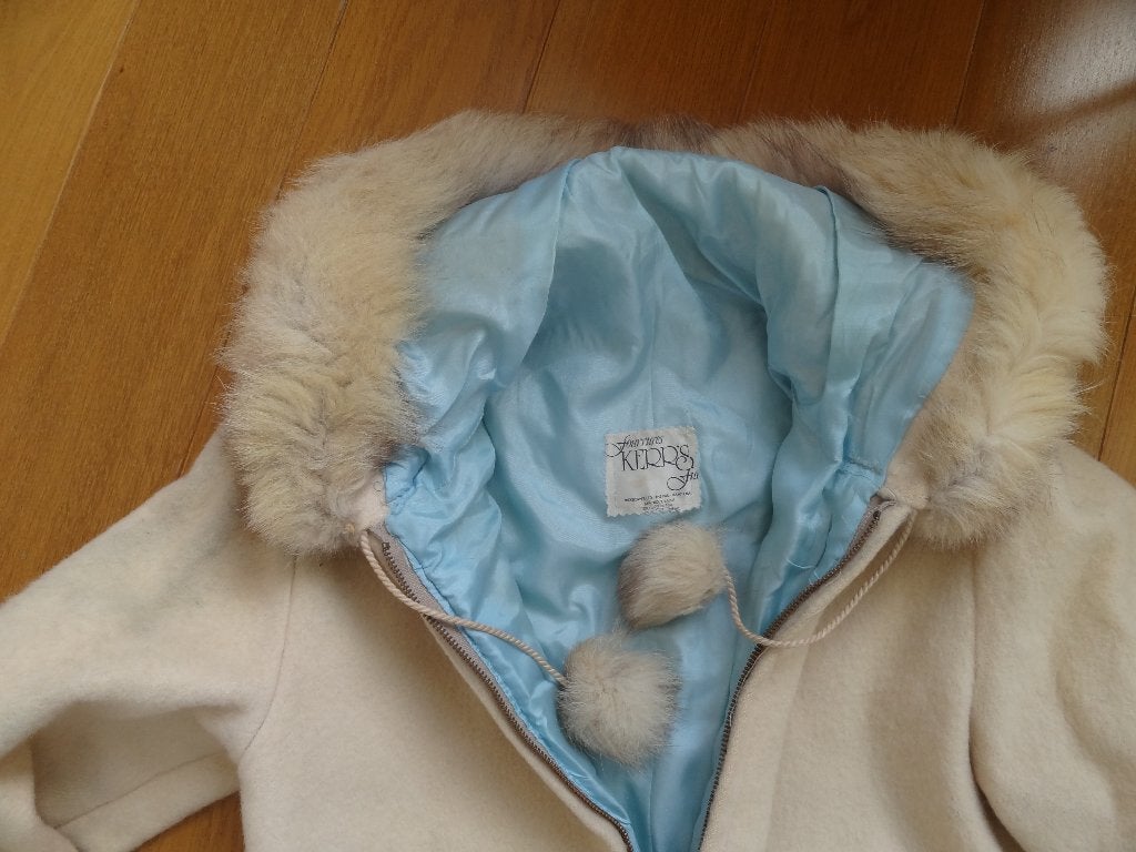 Bijzondere Vintage dames jas, Canada, Eskimo, Inuit, Parka, Textiel, Overige typen, Overige herkomsten, Beige