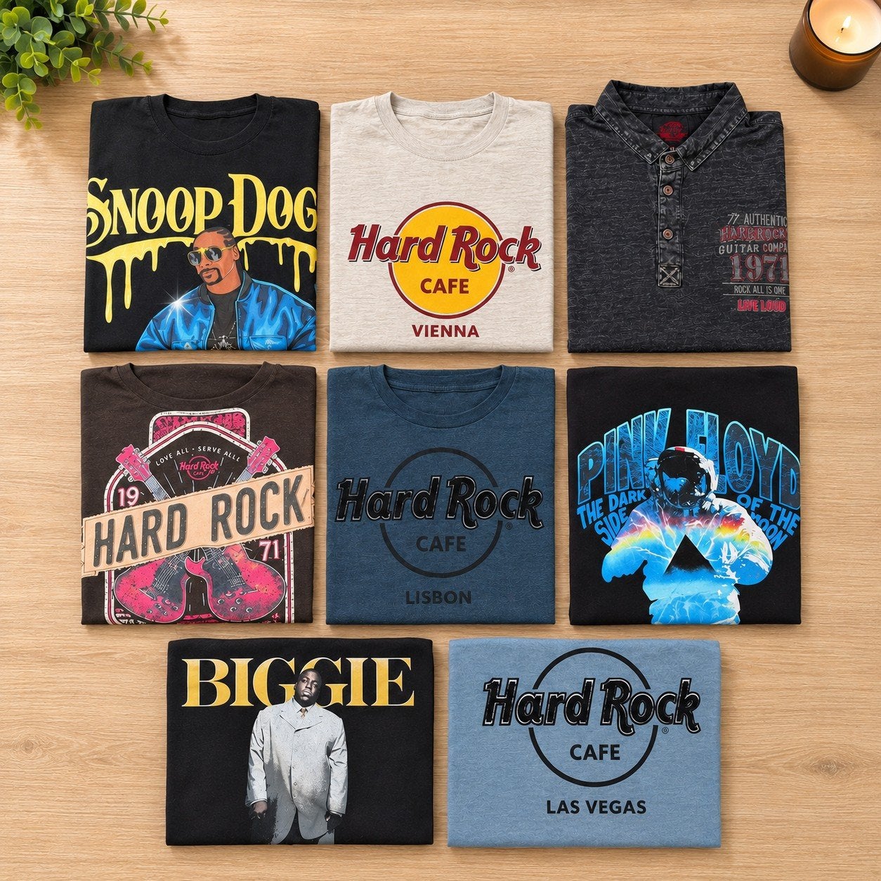 Diverse T-shirts: Hard Rock Cafe, Snoop Dogg, Pink Floyd, Ophalen of Verzenden
