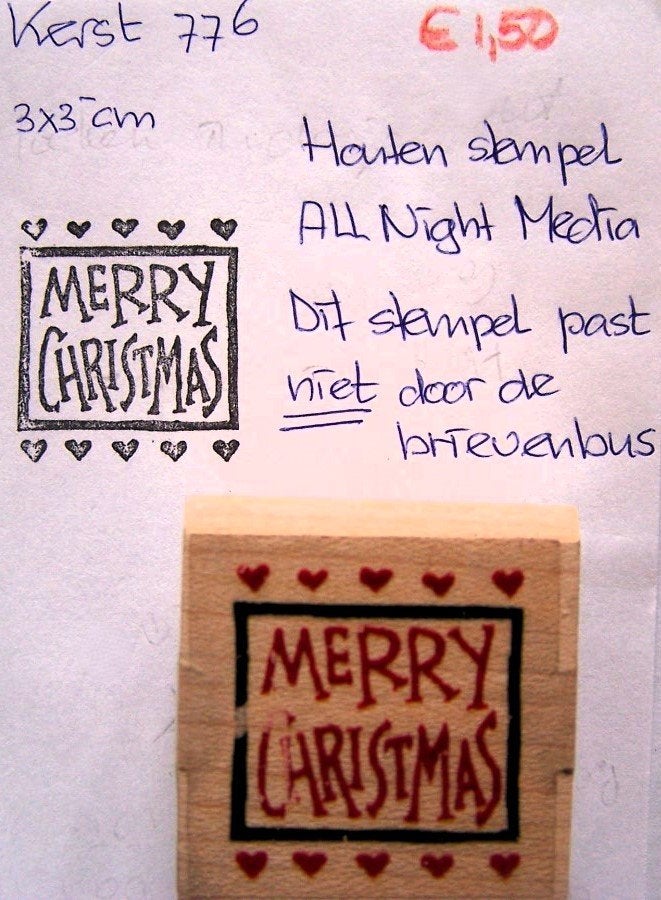 Kerst 776 Houten stempel, Hobby en Vrije tijd, Ophalen of Verzenden, Gebruikt, Houten stempel