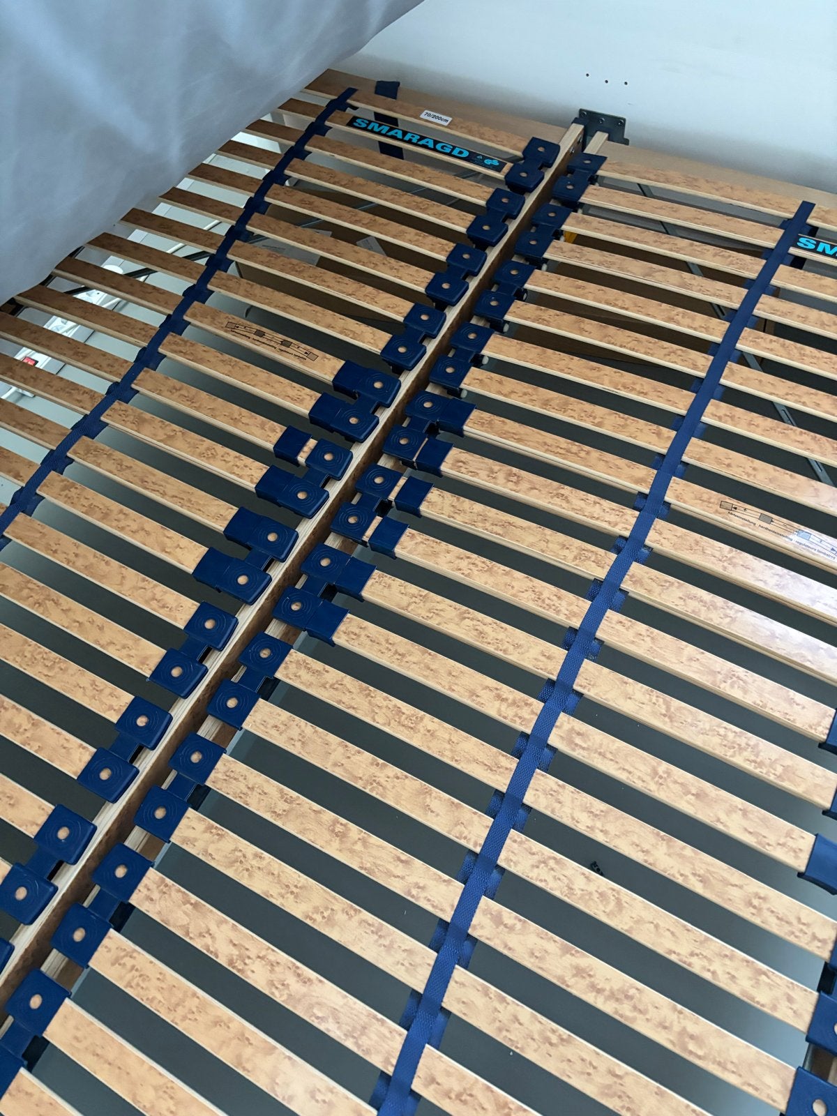 Wit tweepersoonsbed ikea hemnes met lattenbodems, Ophalen, Gebruikt, Wit, Tweepersoons