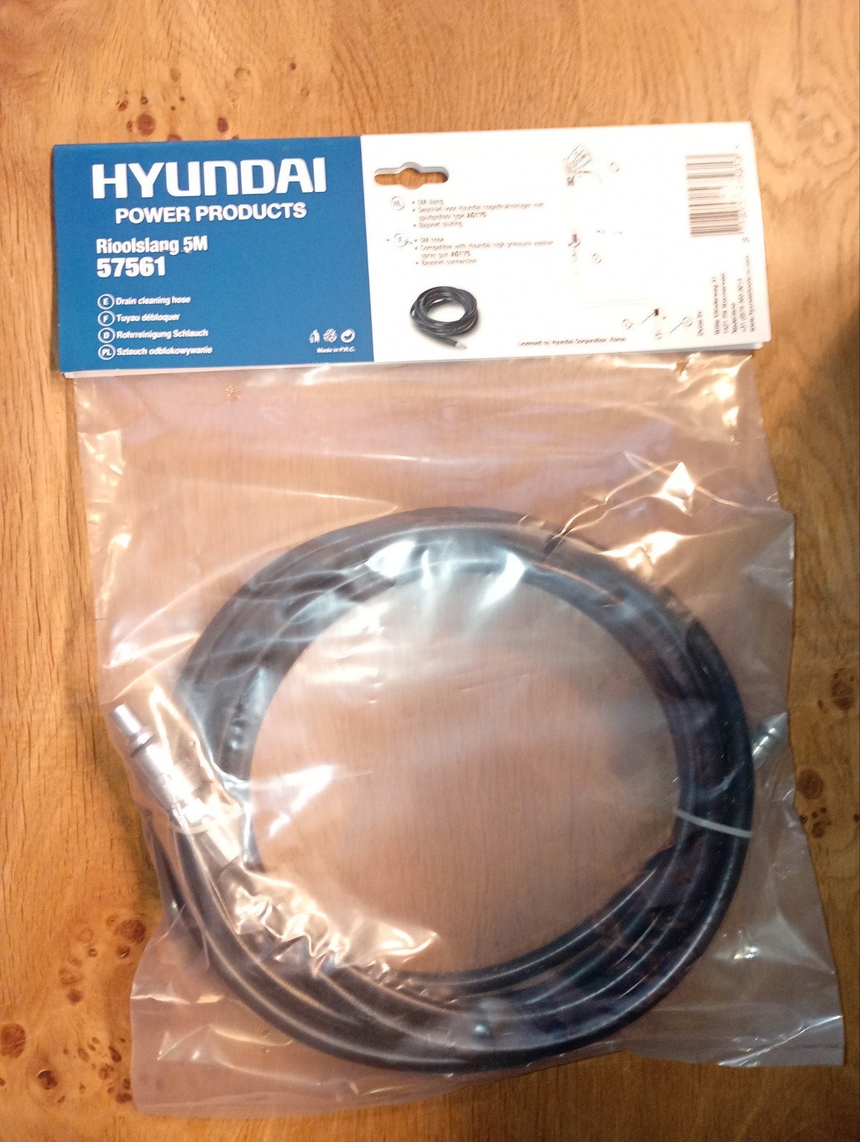 Hyundai  57561 - Rioolreinigingsslang 5m Partij, Minder dan 20 mm, Nieuw, Overige materialen, Afvoer