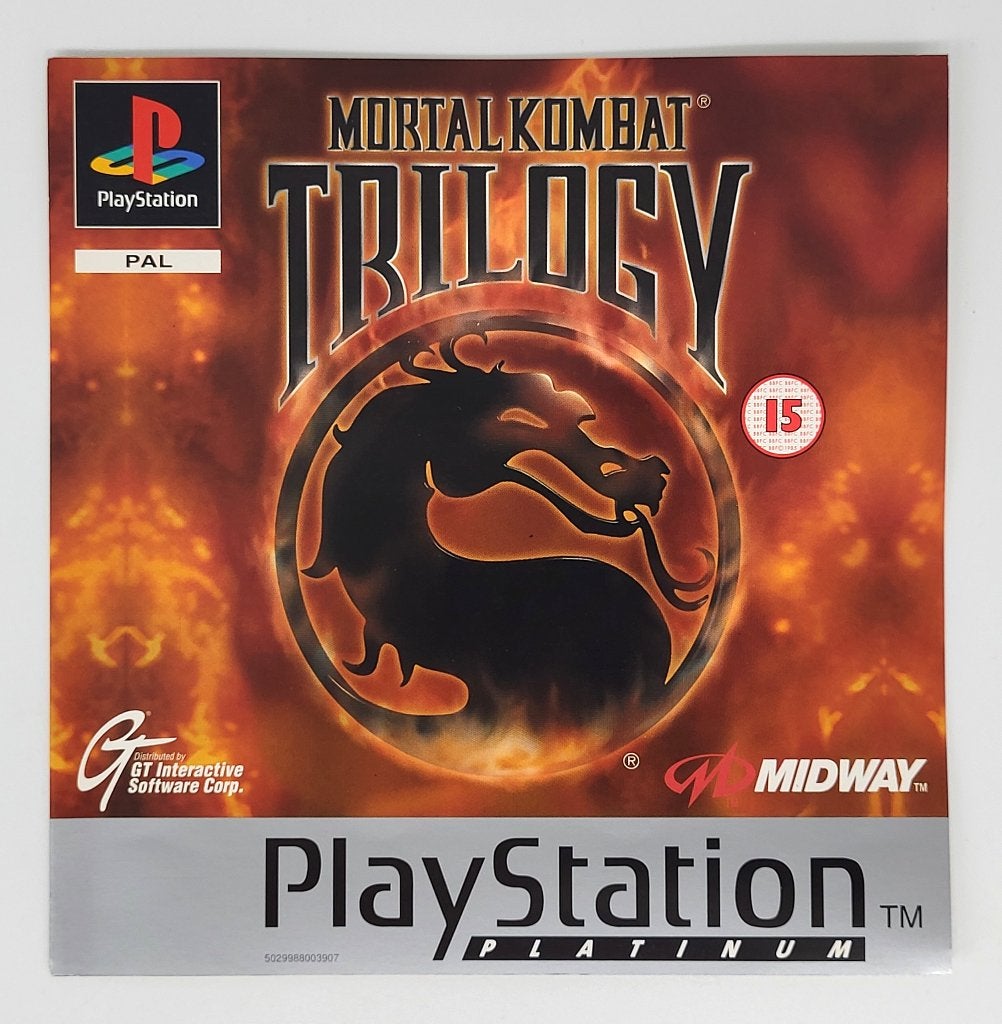 Mortal Kombat Trilogy - Playstation 1 - PS1 - Platinum - PAL, Spelcomputers en Games, Games | Sony PlayStation 1, Gebruikt, Vanaf 18 jaar