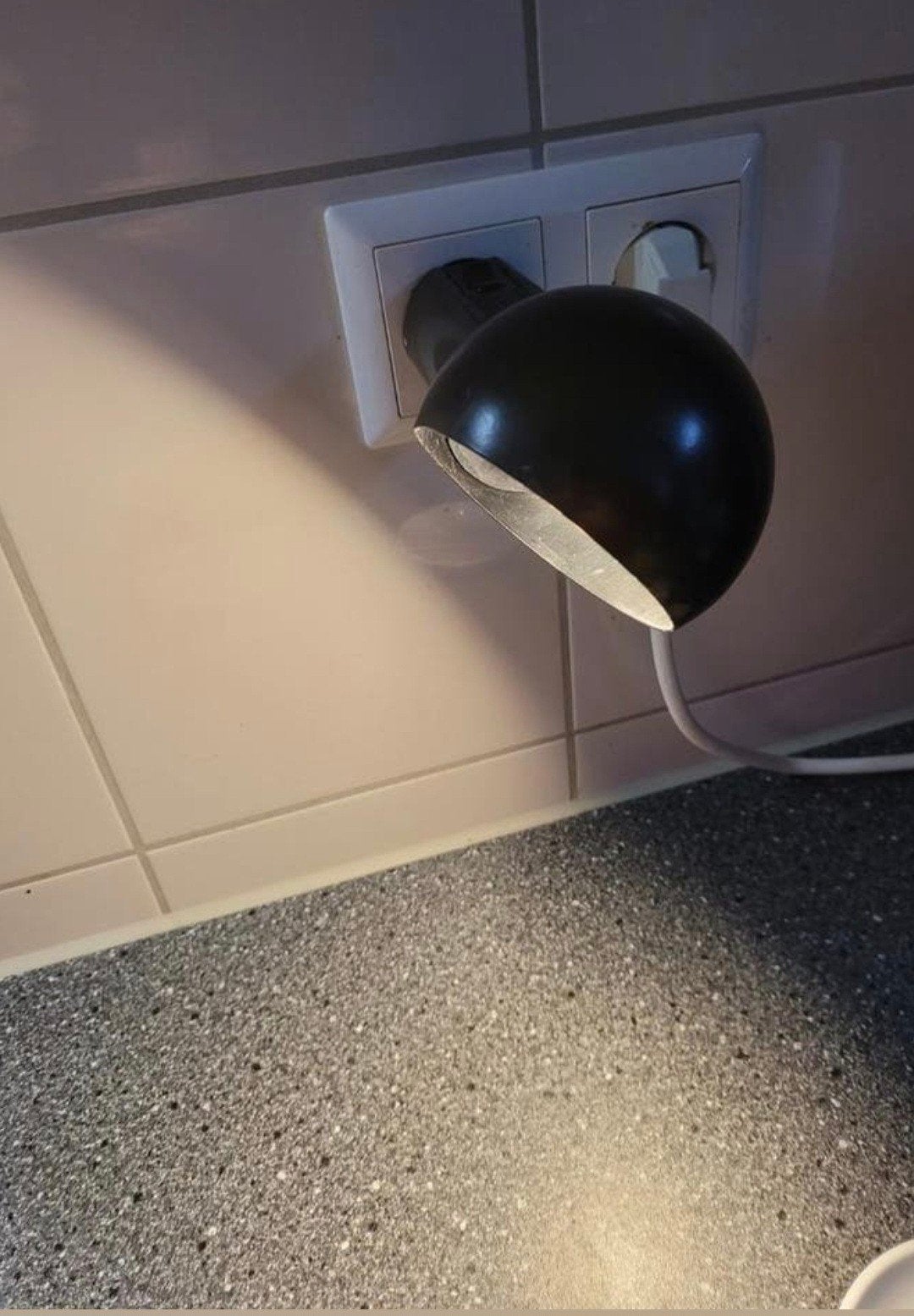 Retro/vintage stekker leeslampje jaren 80, Ophalen of Verzenden, Gebruikt