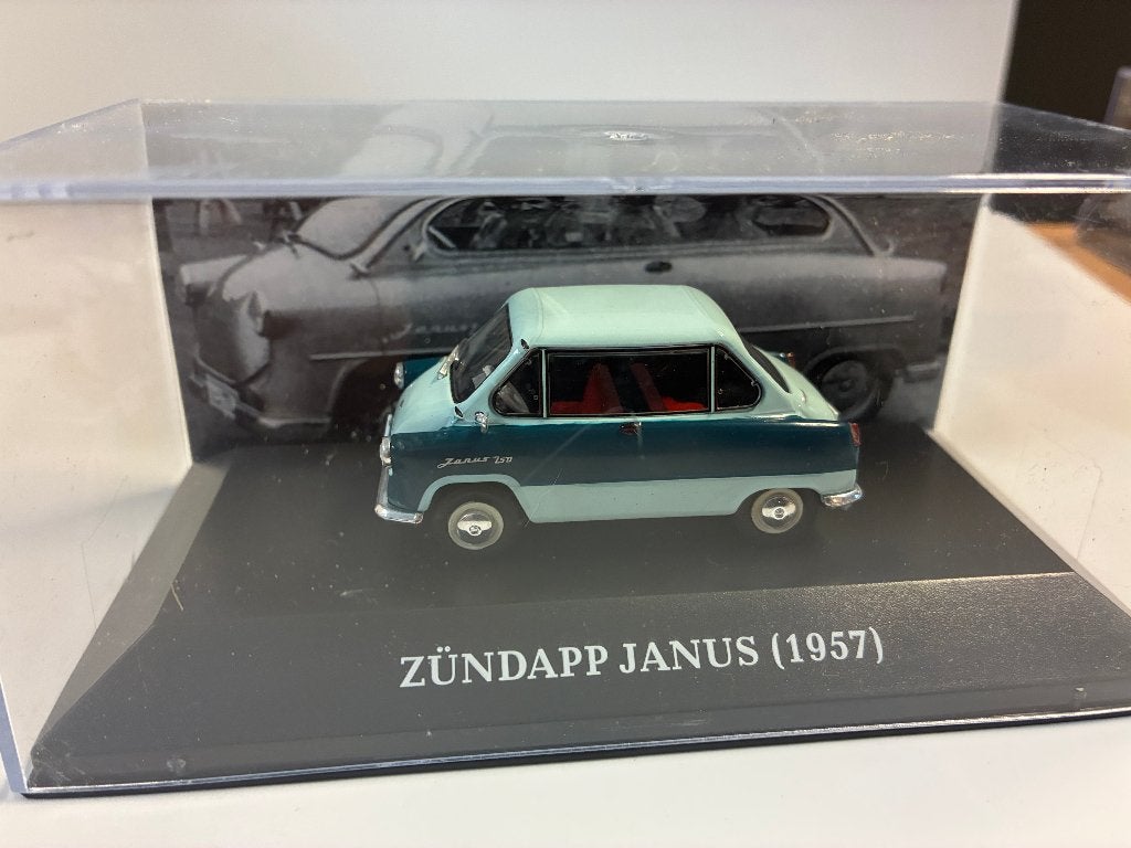 27299: Zündapp Janus - 1957 - Atlas 1:43, Auto, Ophalen of Verzenden, Zo goed als nieuw, Bachsatztstr. 54 D 72131 Ofterdingen, Germany