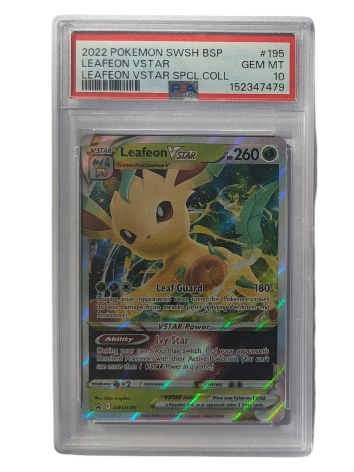 Leafeon VSTAR Pokémon Kaart - PSA 10 GEM MT, Ophalen of Verzenden, Nieuw, Losse kaart